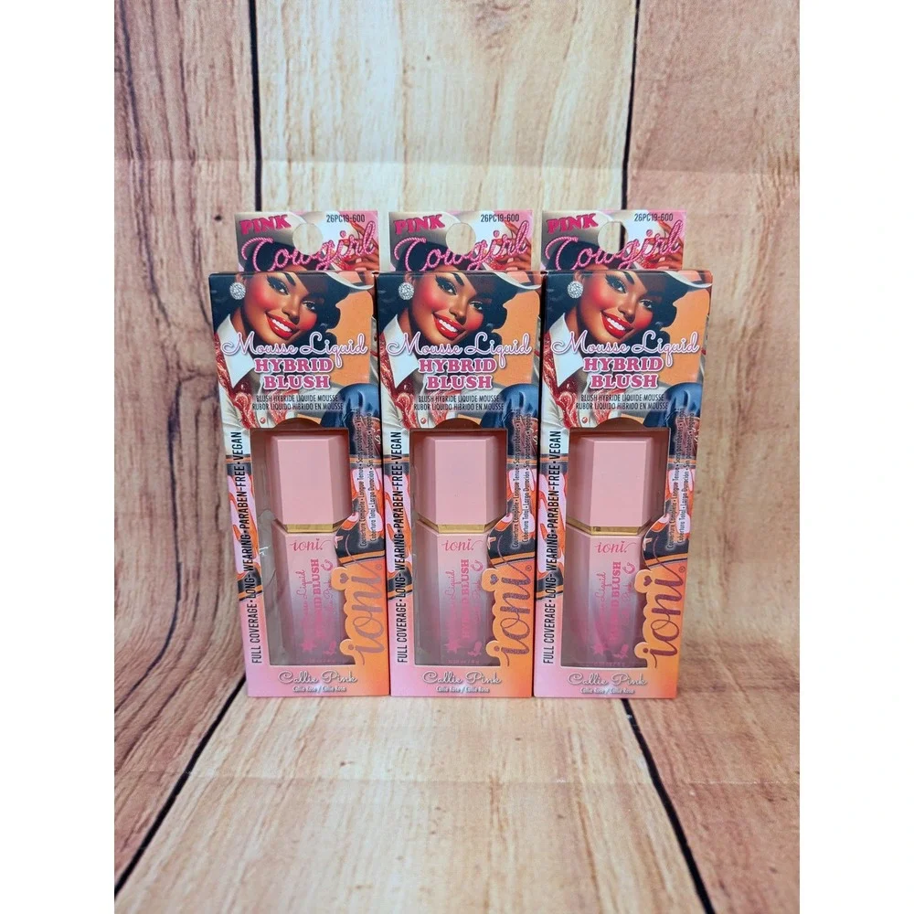 3 PK Ioni Pink Cowgirl Mousse Liquid Hybrid Blush Callie Pink